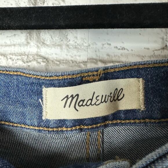 Madewell Jeans The Momjean Mom Style High Waist Straight Leg Distressed Blue 26 - Picture 3 of 13